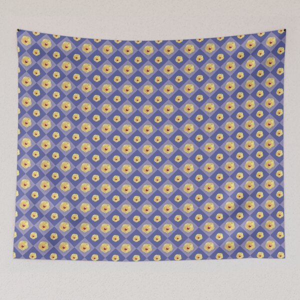 Item preview, Yellow Single Hibiscus with Red Centre on Purple designed and sold by STHogan.