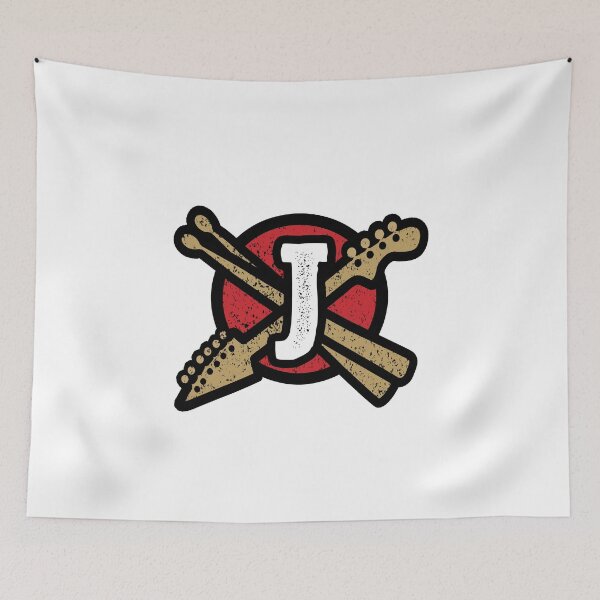 Item preview, Monogram J Vintage Rock And Roll Logo designed and sold by simplymonogram.