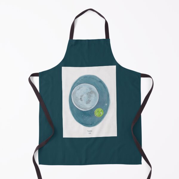 Item preview, Haruki Murakami_s 1Q84Novel Illustration of Two Moons in a Night Sky in Pencil _amp_ Watercolour designed and sold by namandawa.