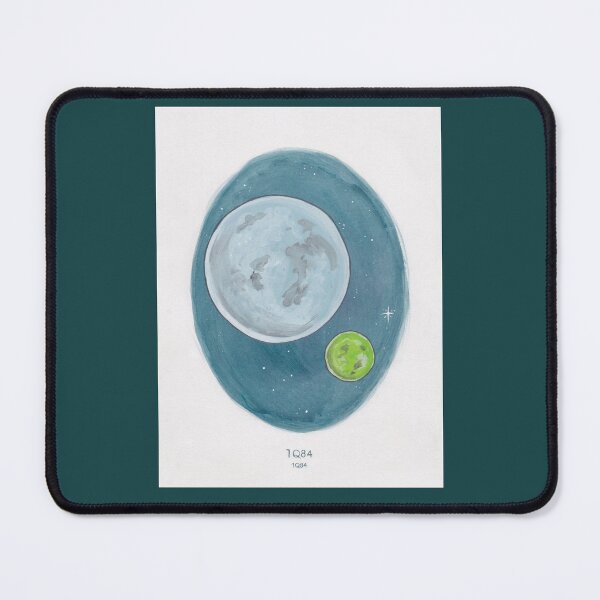 Item preview, Haruki Murakami_s 1Q84Novel Illustration of Two Moons in a Night Sky in Pencil _amp_ Watercolour designed and sold by namandawa.