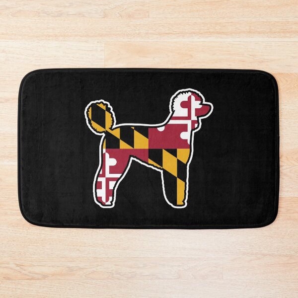 Item preview, Standard Poodle Silhouette with Maryland Flag designed and sold by Jenn Inashvili.