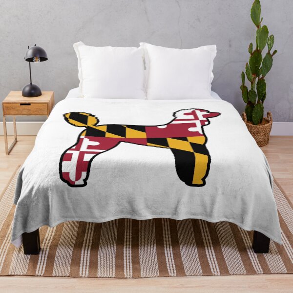 Item preview, Standard Poodle Silhouette with Maryland Flag designed and sold by Jenn Inashvili.