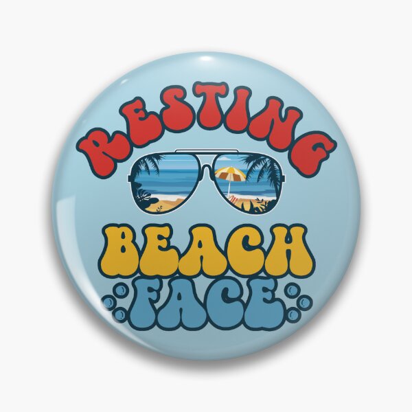 Item preview, Resting Beach Face: Funny Pun with Cool Sunglasses in Bright Colors designed and sold by JoyOfHopeStore.