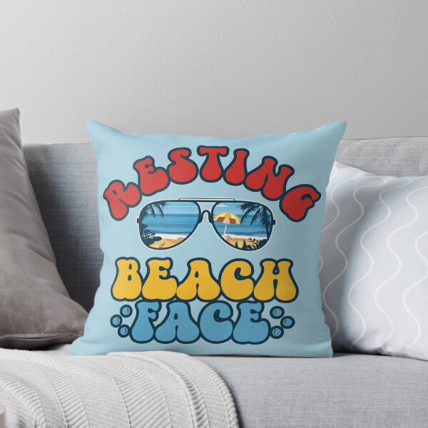 Item preview, Resting Beach Face: Funny Pun with Cool Sunglasses in Bright Colors designed and sold by JoyOfHopeStore.