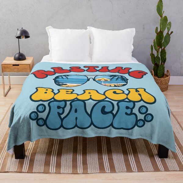 Item preview, Resting Beach Face: Funny Pun with Cool Sunglasses in Bright Colors designed and sold by JoyOfHopeStore.