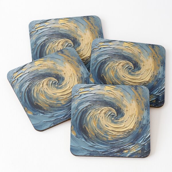 Item preview, Blue and Gold Swirl No. 2 designed and sold by rtbowers.