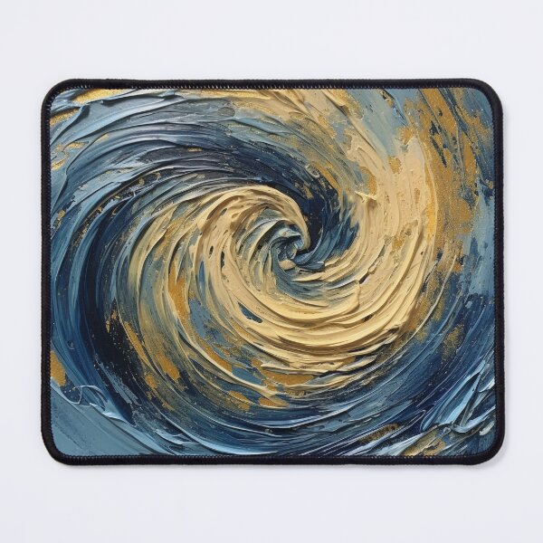 Item preview, Blue and Gold Swirl No. 2 designed and sold by rtbowers.