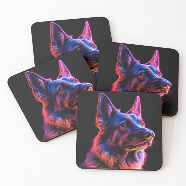 Item preview,  Man and Women's best friend Neon Collection Bulldog, German Shepherd, Labrador, pug designed and sold by BrandonArtWorld.