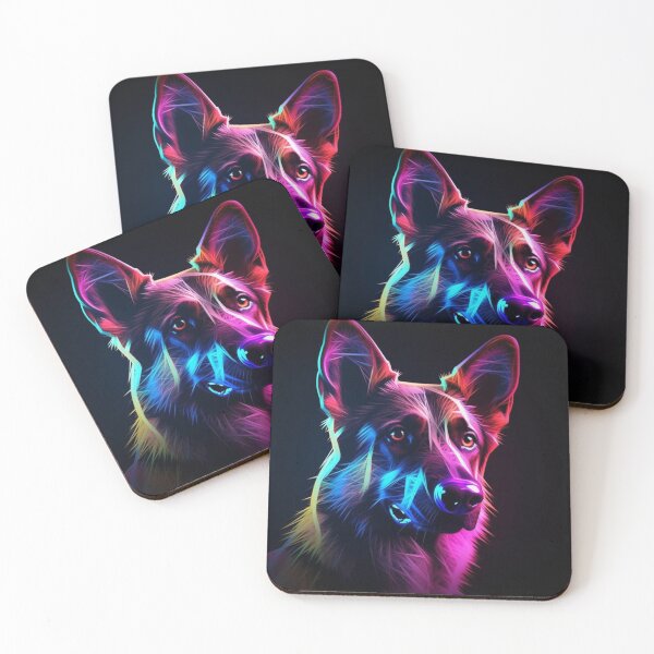 Item preview,  Man and Women's best friend Neon Collection Bulldog, German Shepherd, Labrador, pug designed and sold by BrandonArtWorld.