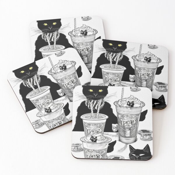 Item preview, Four Black Cats and Three Milkshakes designed and sold by Bloomin'  Arty Families.