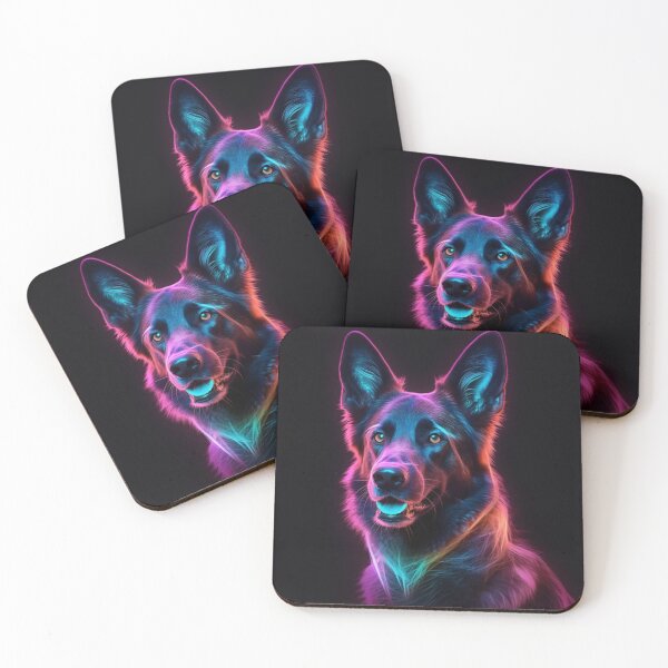 Item preview,   Man and Women's best friend Neon Collection Bulldog, German Shepherd, Labrador, pug designed and sold by BrandonArtWorld.