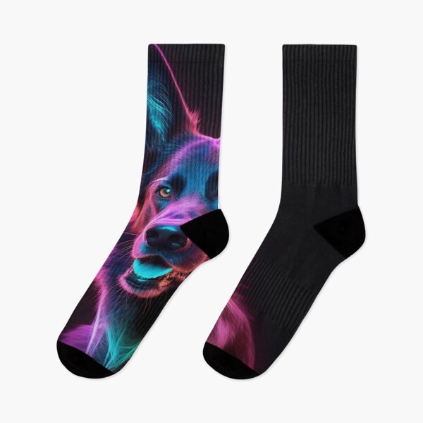 Item preview,   Man and Women's best friend Neon Collection Bulldog, German Shepherd, Labrador, pug designed and sold by BrandonArtWorld.