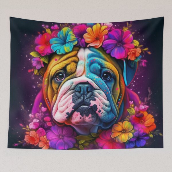 Item preview, Man and Women's best friend Neon Collection Bulldog, German Shepherd, Labrador, pug designed and sold by BrandonArtWorld.