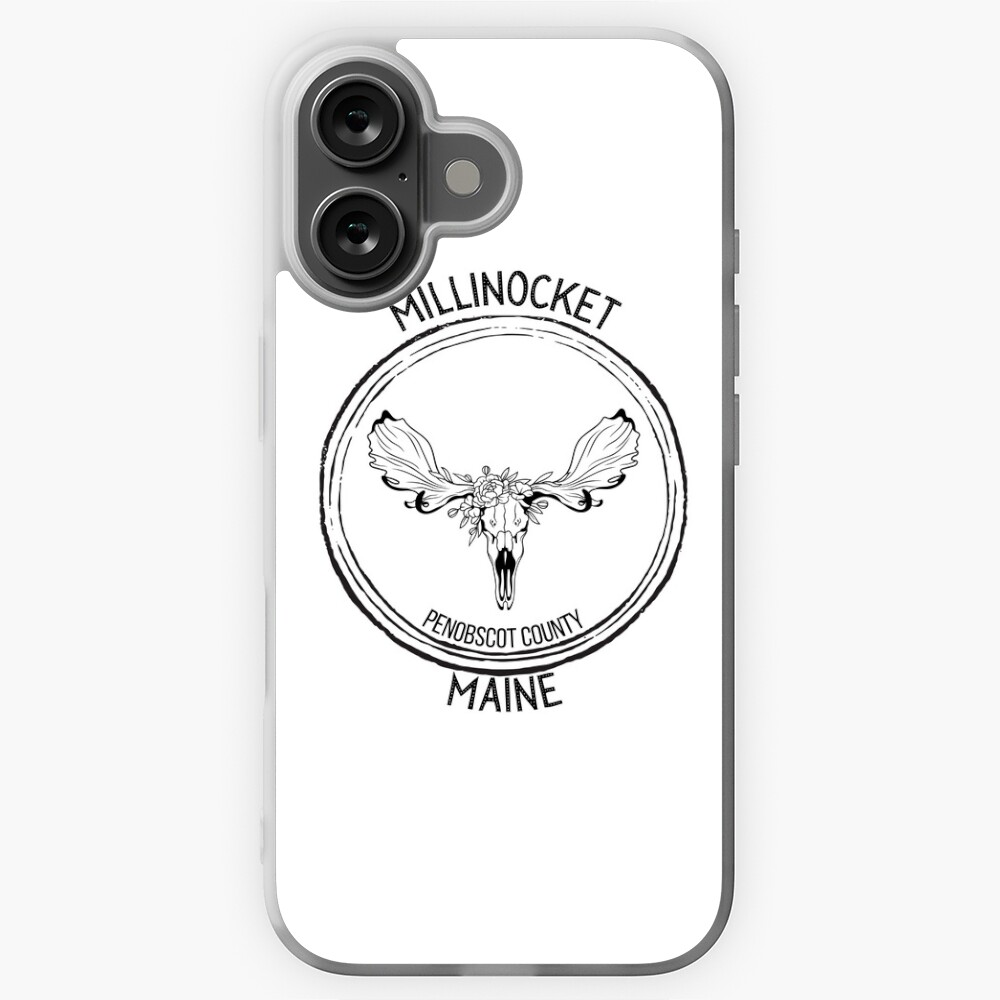 Millinocket Maine Moose Skull Sticker