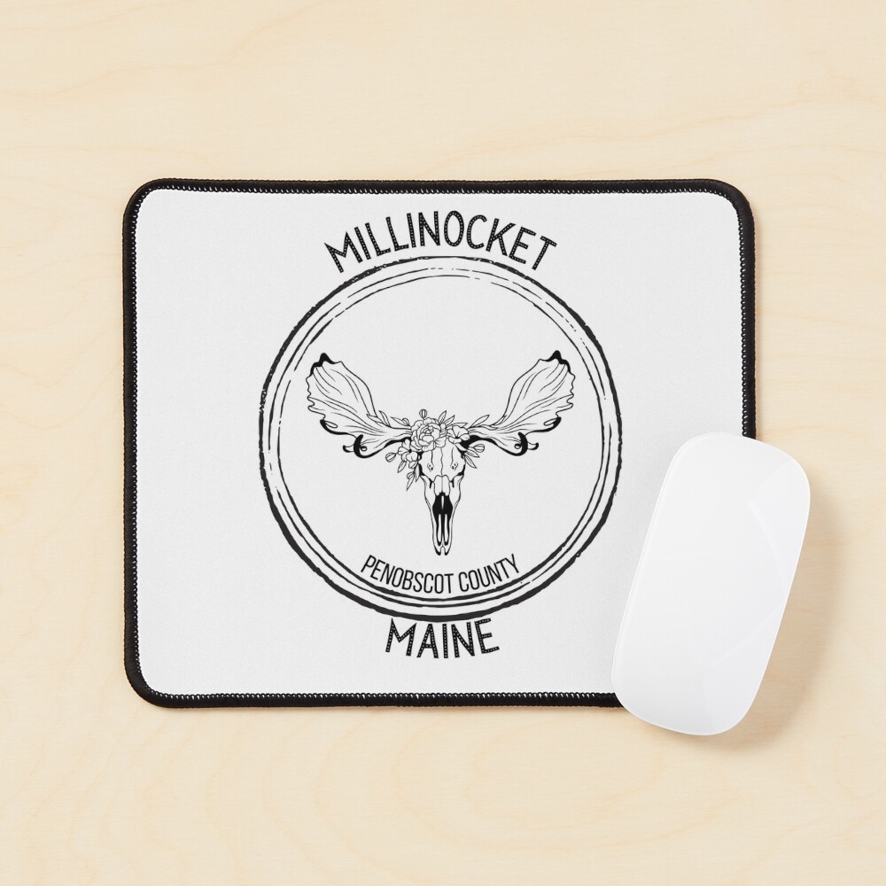Millinocket Maine Moose Skull Sticker