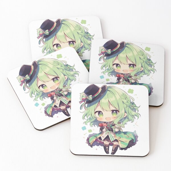 Item preview, Green Haired Festive Anime Chibi designed and sold by ScarletClover.