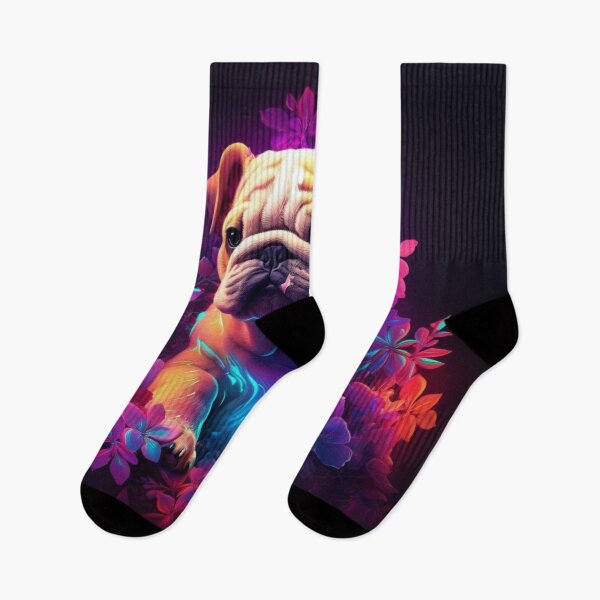 Item preview, Man and Women's best friend Neon Collection Bulldog, German Shepherd, Labrador, pug designed and sold by BrandonArtWorld.