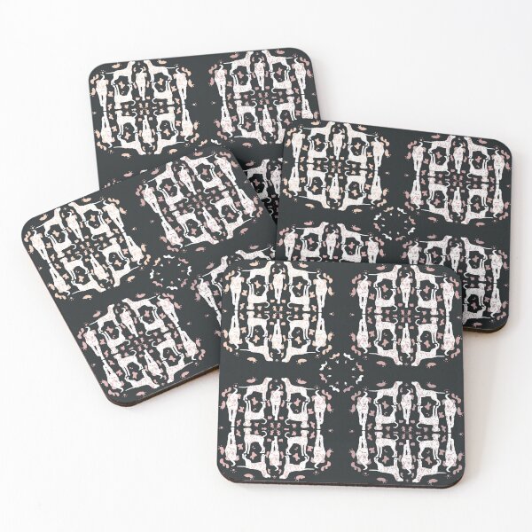 Item preview, Regal in Pink Dalmatian | Symmetrical Rectangles on Dark Background  designed and sold by stuffbyjdohde.