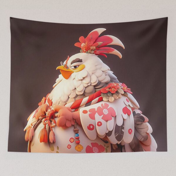 Item preview, AI Painting A proud arrogant and well-dressed rooster designed and sold by SceneryStudio.