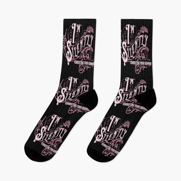 Item preview, I'm silently correcting your grammar funny sarcastic embellished pink lettering designed and sold by Novel-ty.