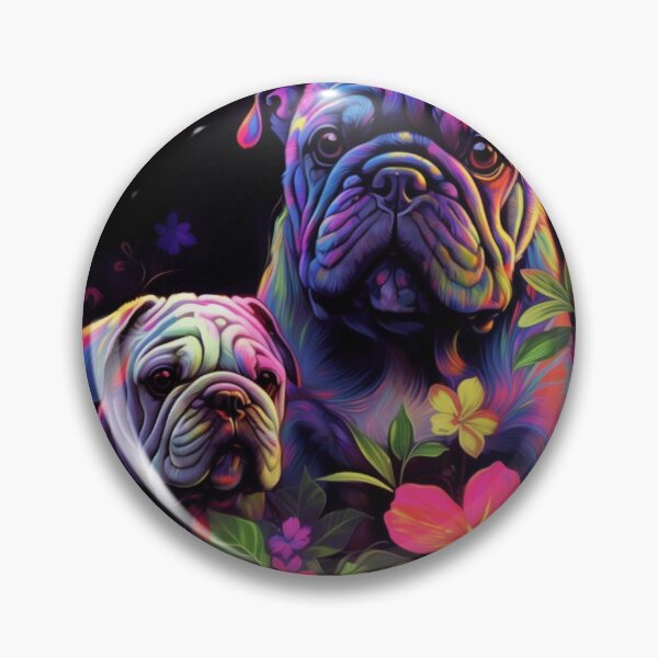 Artikelvorschau, Man and Women's best friend Neon Collection Bulldog, German Shepherd, Labrador, pug entworfen und verkauft von BrandonArtWorld.