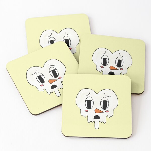 Item preview, Melting Crying Snowman Heart | Tattoo Flash designed and sold by Bailee Barton.