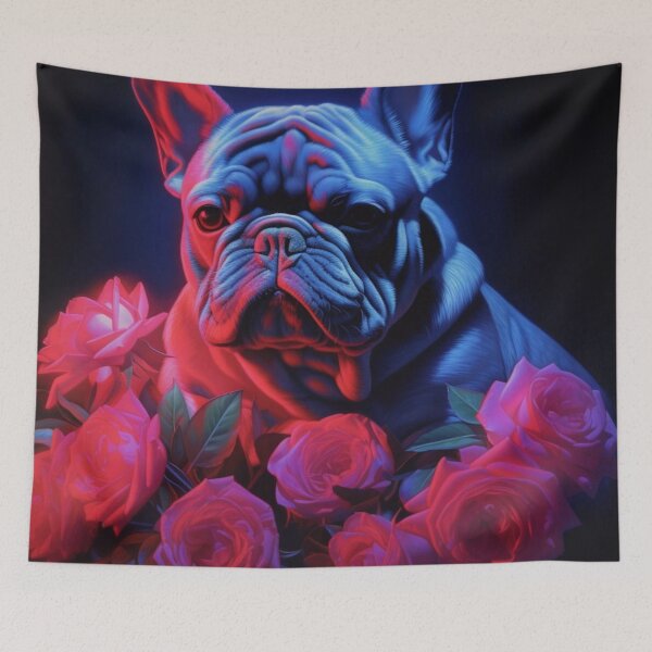 Item preview, Man and Women's best friend Neon Collection Bulldog, German Shepherd, Labrador, pug designed and sold by BrandonArtWorld.