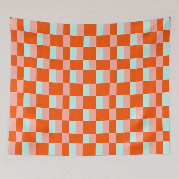 Item preview, Red Pink and Aqua Op Art Blocks  designed and sold by springstdesign.