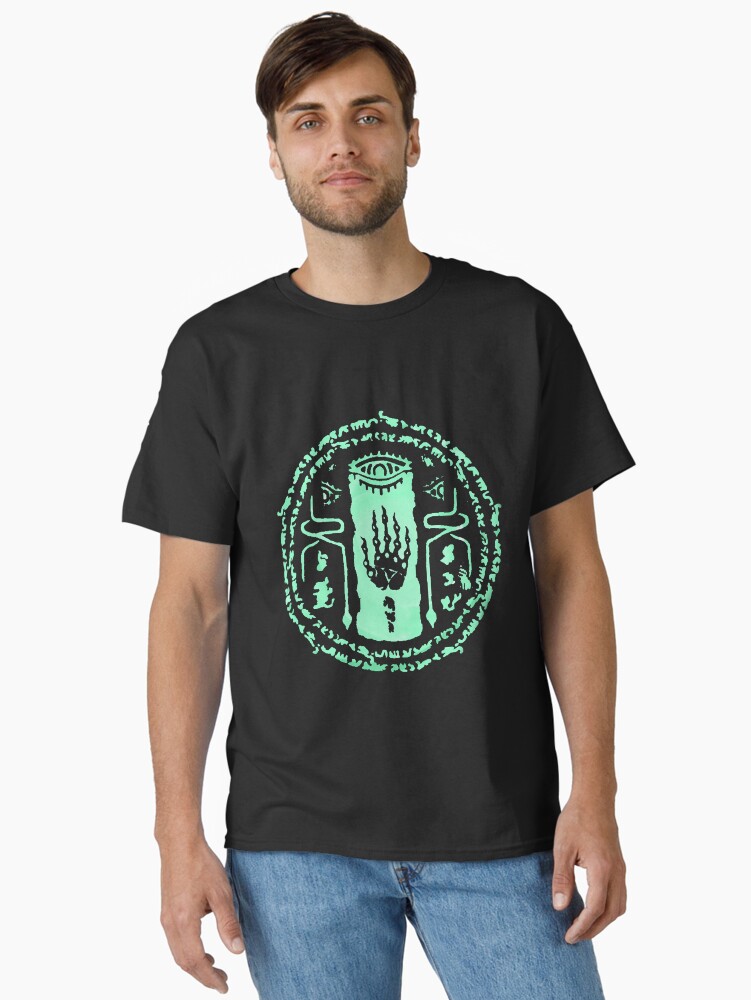 Thumbnail 1 of 7, Classic T-Shirt, Zonai Green Swirl (Totk) designed and sold by HeartonSleeves.