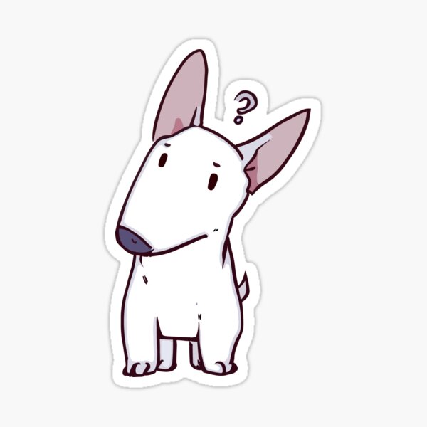Item preview, Bull Terrier Wonder - Cute Dog Sticker designed and sold by Zero-and-Me.