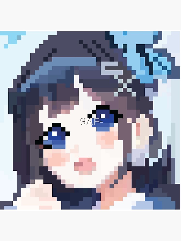 Cool Anime Pixel Art Character