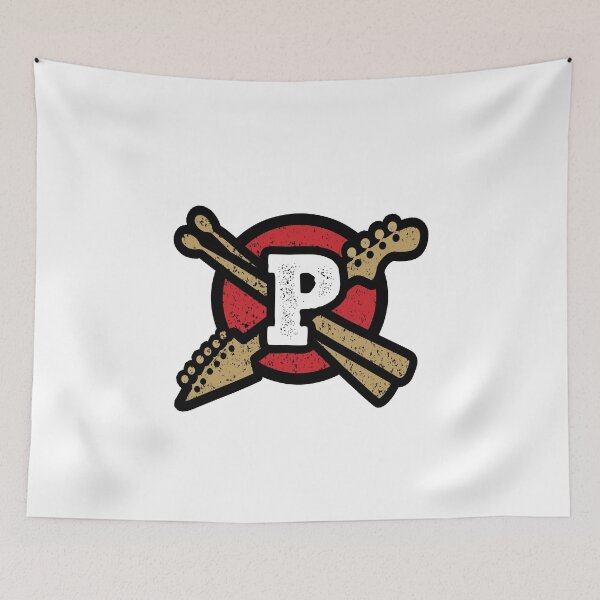 Item preview, Monogram P Vintage Rock And Roll Logo designed and sold by simplymonogram.