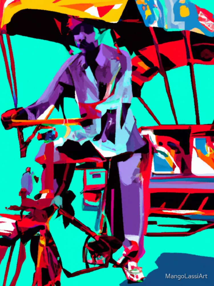 Thumbnail 4 of 4, iPhone Case, The Rickshaw Driver designed and sold by MangoLassiArt.