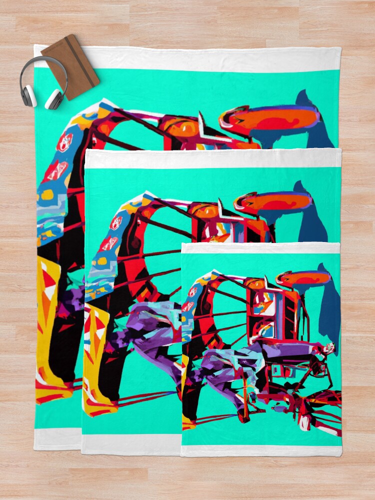 Thumbnail 5 of 6, Throw Blanket, The Rickshaw Driver designed and sold by MangoLassiArt.