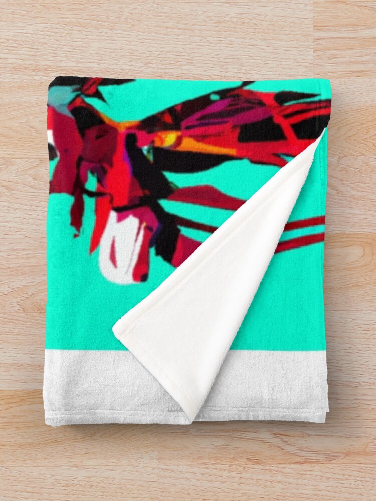 Thumbnail 3 of 6, Throw Blanket, The Rickshaw Driver designed and sold by MangoLassiArt.