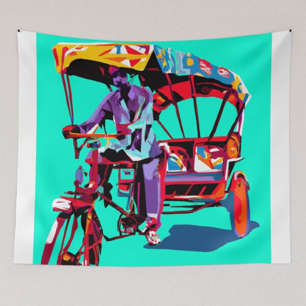 Item preview, The Rickshaw Driver designed and sold by MangoLassiArt.