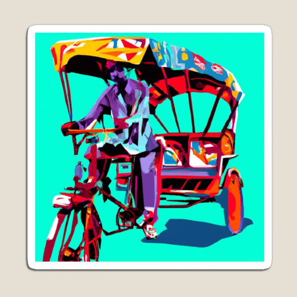 Item preview, The Rickshaw Driver designed and sold by MangoLassiArt.