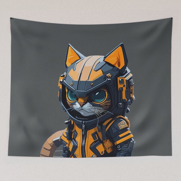 Item preview, Cyberpunk Cat Pilot designed and sold by PrintsCreativ.
