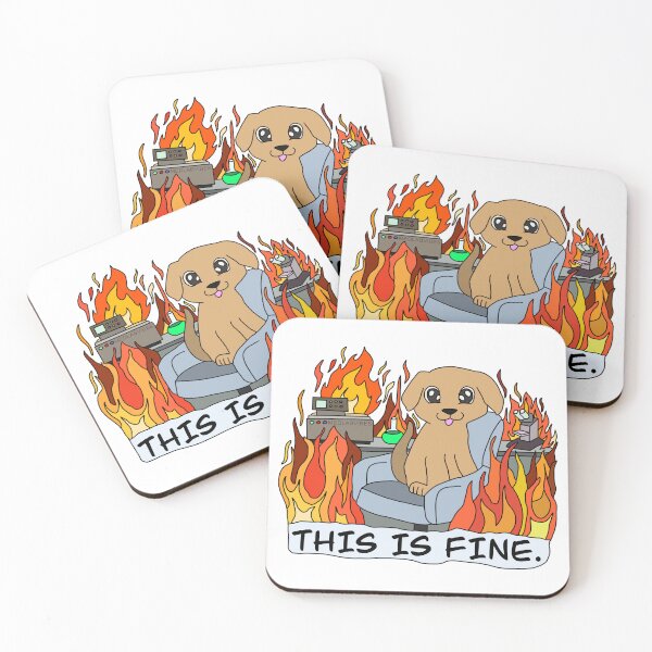Item preview, This is Fine Meme Lab Tech Fire Dog designed and sold by MedLabVibes.