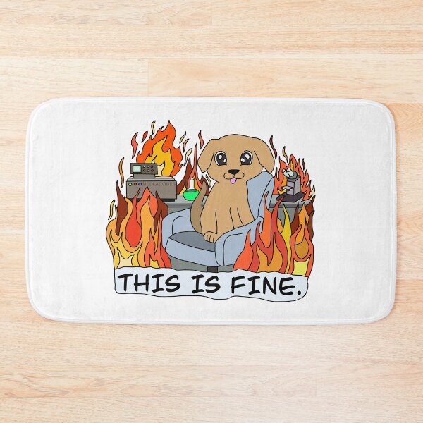 Item preview, This is Fine Meme Lab Tech Fire Dog designed and sold by MedLabVibes.