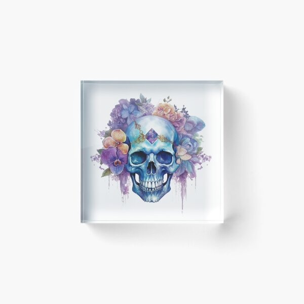 Item preview, Purple Crystal Orchid Skull designed and sold by bellarock.