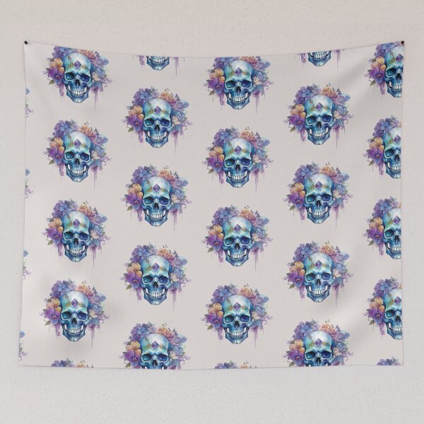Item preview, Purple Crystal Orchid Skull designed and sold by bellarock.