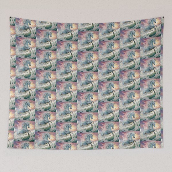 Item preview, Hiding In The Waves - The Last Unicorn Movie Fan Art designed and sold by Earth Nature Creations.