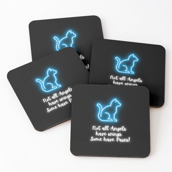 Item preview, Cats are Angels - Neon Blue designed and sold by PurrfectionMeow.