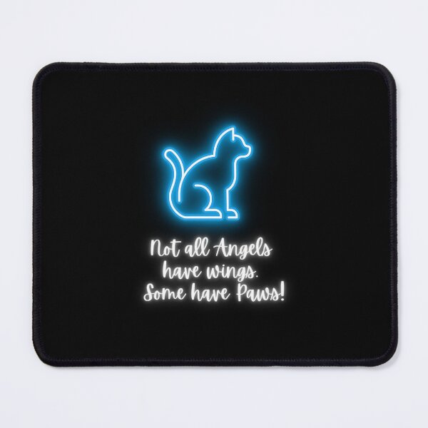 Item preview, Cats are Angels - Neon Blue designed and sold by PurrfectionMeow.