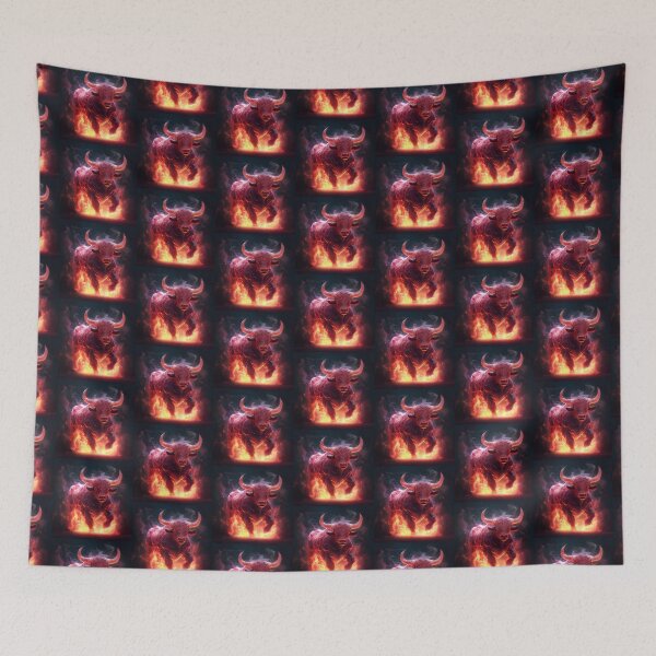 Item preview, The Red Bull - The Last Unicorn Movie Fan Art designed and sold by Earth Nature Creations.