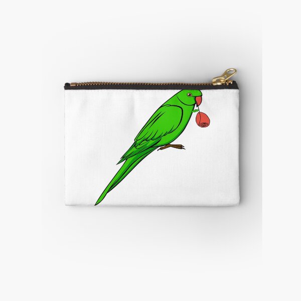 Item preview, Red billed green parrot with rose in mouth designed and sold by Vanessa-McCull.