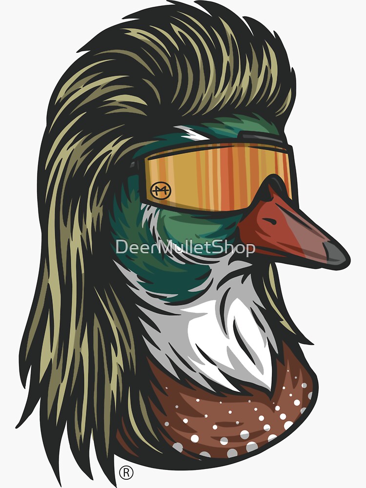Thumbnail 3 von 3, Sticker, Entenbarbe designt und verkauft von DeerMulletShop.