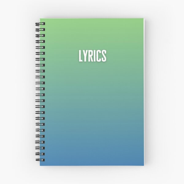Item preview, Lyrics Ocean Gradient Music Book designed and sold by Ninjakandy.