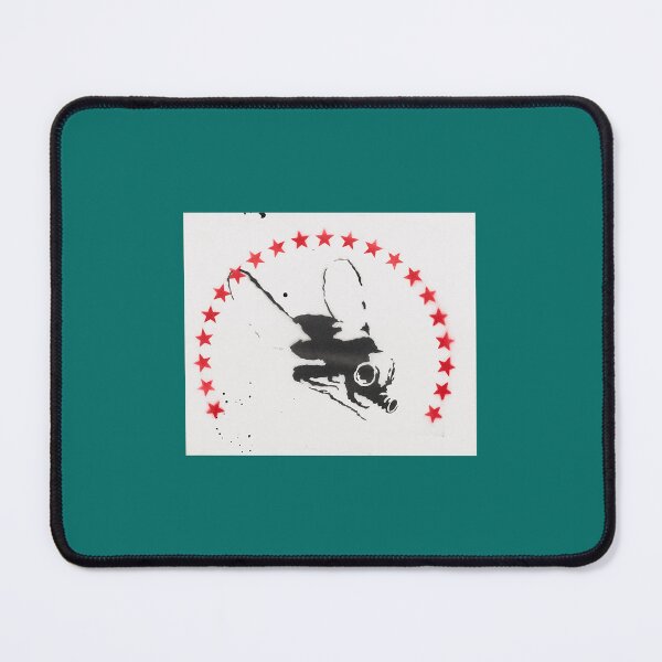 Item preview, Banksy Mosquito gas mask red stars secretariat of the pacific community logo designed and sold by Blingkemvani.